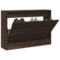 VidaXL Schoenenkast 80x21x57 cm bewerkt hout bruin eikenkleur