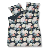 Vandyck floral bliss blue ink dekbedovertrek