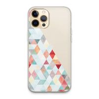 Gekleurde driehoekjes pastel: iPhone 13 Pro Max Transparant Hoesje