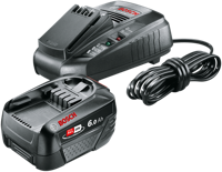 Bosch Groen Bosch accessoires 1600a00zr8 | starterset | 18v | 1 x 6.0 ah accu + al1830 cv lader 1600a00zr8