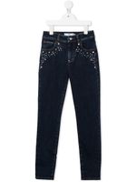 Philipp Plein Junior jean slim à taille mi-haute - Bleu - thumbnail