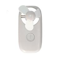 Mini ventilator/handventilator - 11 x 6 x 5 cm - Grijs - Verkoeling in zomer