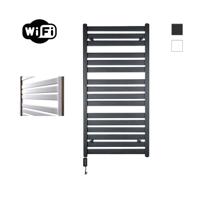 Elektrische Radiator Sanicare HWV - Moda Met Wifi 120x60 cm Mat Zwart 876W Met Thermostaat Zwart Linksonder Elektrische Radiator Sanicare HWV - Moda Met Wifi 120x60 cm Mat Zwart 876W Met Thermostaat Zwart Linksonder