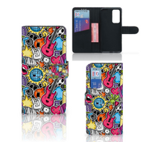 Huawei P40 Wallet Case met Pasjes Punk Rock - thumbnail