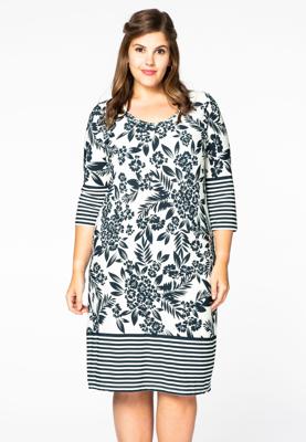 Yoek Dress VIOLA | Wit | Maat 54/56