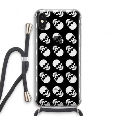 Musketon Skulls: iPhone XS Transparant Hoesje met koord