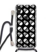 Musketon Skulls: iPhone XS Transparant Hoesje met koord