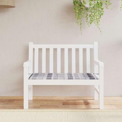 VidaXL Tuinbankkussen 120x50x4 cm oxford stof ruitpatroon grijs