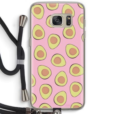 Dancing avocados: Samsung Galaxy S7 Transparant Hoesje met koord