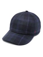 Isaia casquette à carreaux - Bleu