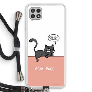 GSM poes: Samsung Galaxy A22 4G Transparant Hoesje met koord