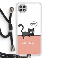 GSM poes: Samsung Galaxy A22 4G Transparant Hoesje met koord
