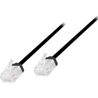 LogiLink CQ3003U RJ45 Netwerkkabel, patchkabel CAT 6A U/UTP 0.15 m Zwart Extreem dun, Zeer flexibel, Vlambestendig, Halogeenvrij 1 stuk(s)