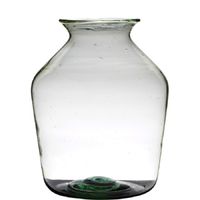 Transparante luxe grote vaas/vazen van glas 40 x 29 cm - thumbnail