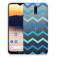 Nokia 2.3 | TPU bumper | Zigzag Blauw