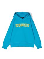 DSQUARED2 KIDS hoodie à logo imprimé - Bleu