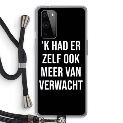 Meer verwacht - Zwart: OnePlus 9 Pro Transparant Hoesje met koord