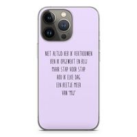 Zelfvertrouwen: iPhone 13 Pro Transparant Hoesje