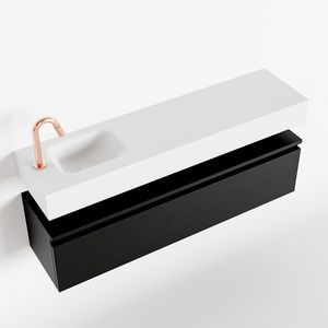 Toiletmeubel Mondiaz Andor | 120 cm | Meubelkleur Urban | Lex vrijhangend wastafel Talc Links | 1 kraangat