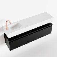 Toiletmeubel Mondiaz Andor | 120 cm | Meubelkleur Urban | Lex vrijhangend wastafel Talc Links | 1 kraangat