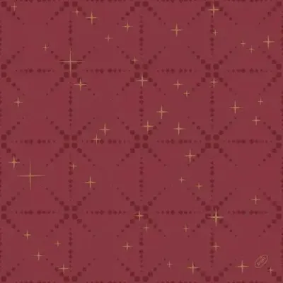 Duni bio dunisoft servet gilded bauble 40x40cm bordeauxrood 12 stuks