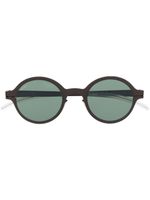 Mykita lunettes de soleil Nestor à monture ronde - Marron