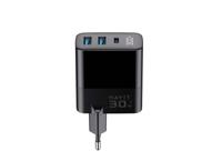 Havit UCLE001 EU - GaN lader met drie poorten 30 W, zwart