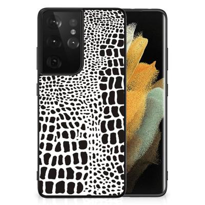 Samsung Galaxy S21 Ultra Dierenprint Telefoonhoesje Slangenprint