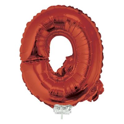Opblaasbare letter ballon Q rood 41 cm