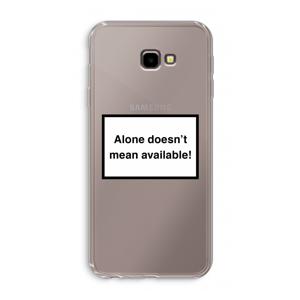 Alone: Samsung Galaxy J4 Plus Transparant Hoesje