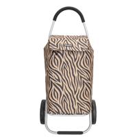 Beagles Alberic Boodschappen Trolley Lichtgewicht-zebra brown