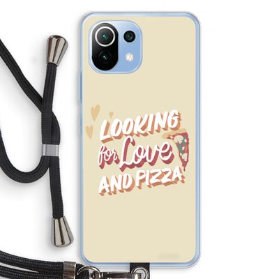Pizza is the answer: Xiaomi Mi 11 Lite Transparant Hoesje met koord