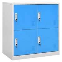 Lockerkast 90x45x92,5 cm staal lichtgrijs en blauw - thumbnail