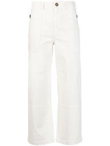 FRAME pantalon droit à poches multiples - Blanc