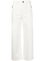 FRAME pantalon droit à poches multiples - Blanc