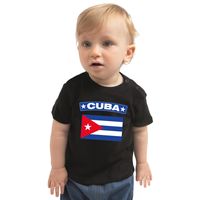 Cuba t-shirt met vlag zwart voor babys - thumbnail