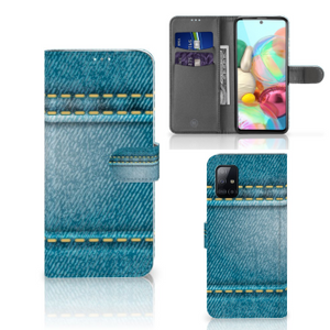 Samsung Galaxy A71 Wallet Case met Pasjes Jeans