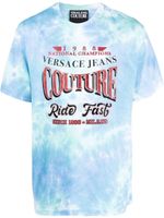 Versace Jeans Couture t-shirt à slogan imprimé - Bleu - thumbnail