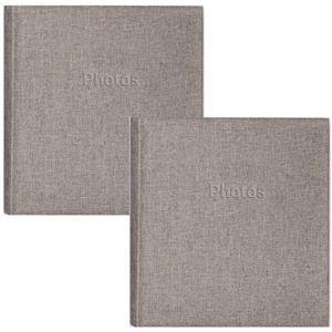 2x Fotoboek/fotoalbum met 30 paginas bruin 29 x 31 x 4 cm