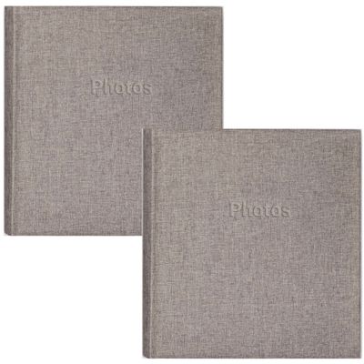 2x Fotoboek/fotoalbum met 30 paginas bruin 29 x 31 x 4 cm