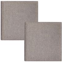 2x Fotoboek/fotoalbum met 30 paginas bruin 29 x 31 x 4 cm