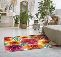 Vinyl vloerkleed kleurrijke bloemen