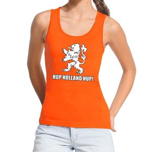 Nederland supporter tanktop Hup Holland Hup oranje voor dames