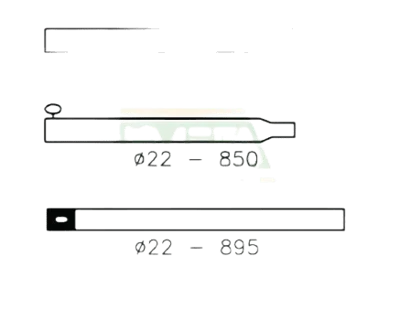 Campking Nokstok 180-220cm, 22mm staal