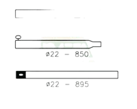 Campking Nokstok 180-220cm, 22mm staal