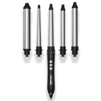 amika the chameleon 5-in-1 curling wand, verwisselbare krultang