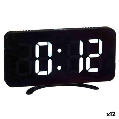 Digitale Tafelklok Gift Decor BSMXHX-8201-1 BSMXHX-8201-1 Zwart (12 Stuks)