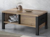 Salontafel OLIANNE 90 cm appenzeller sparren/zwart - thumbnail