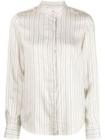 ISABEL MARANT chemise rayée à col montant - Blanc