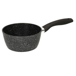 Steelpan/sauspan - Alle kookplaten geschikt - zwart - dia 16 cm